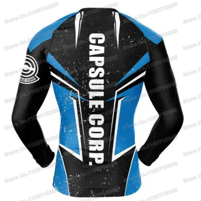 Shenron Long Sleeve Cartoon Anime Game Jersey Beach Shirts Swimwear Diving Gym Shorts MMA BJJ Men Jiu Jitsu Fitness Sets