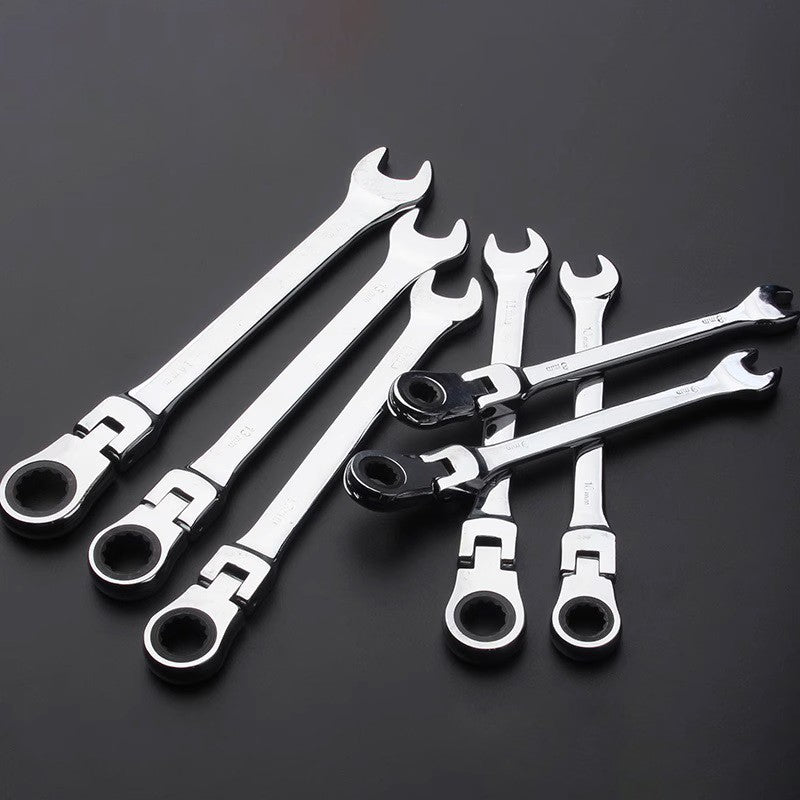 Chave Catraca Multifuncional 8-24mm para Atividades - Chave Ajustável Reversível de Dupla Finalidade Flexível para Reparo Automotivo
