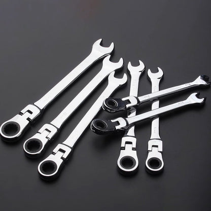 Chave Catraca Multifuncional 8-24mm para Atividades - Chave Ajustável Reversível de Dupla Finalidade Flexível para Reparo Automotivo
