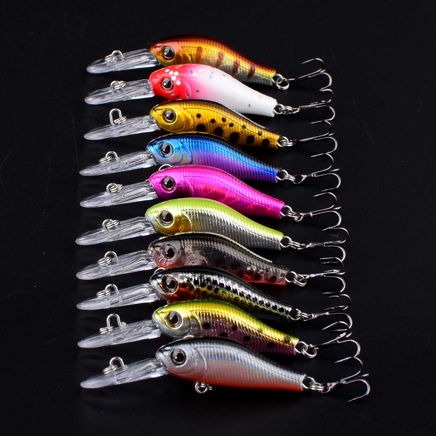 1 Isca Artificial Flutuante Mini Minnow Crank Wobbler Jerkbait Rígida para Pesca de Robalo em Água Doce e Salgada