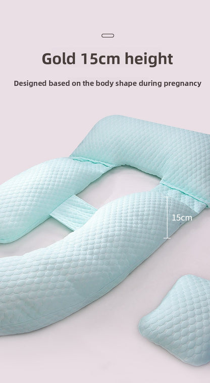 Pregnant women's pillows side sleeping pillows abdominal support U-shaped throw pillows for pregnant women to sleep are enlarged