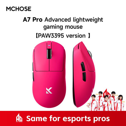 Mouse sem fio MCHOSE A7 Pro Ultra Tri-Mode para jogos E-sports PAW3950 Leve 42000dpi 8K Baixa Latência Ergonômico 500mAh