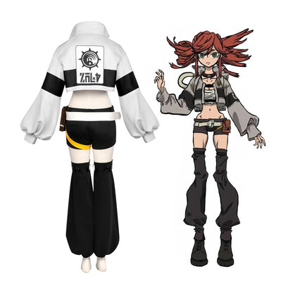 GACHIAKUTA Riyo Cosplay Costume Anime Reaper Full Set with Vest Shorts Waist Bag Halloween Christmas Plus Size Suit