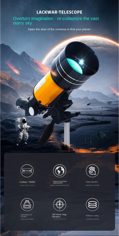 Professional Astronomical Telescope F30070 Monocular 150 Times Zoom HD Night Vision  View Moon Star  AZM70300 Stargazing