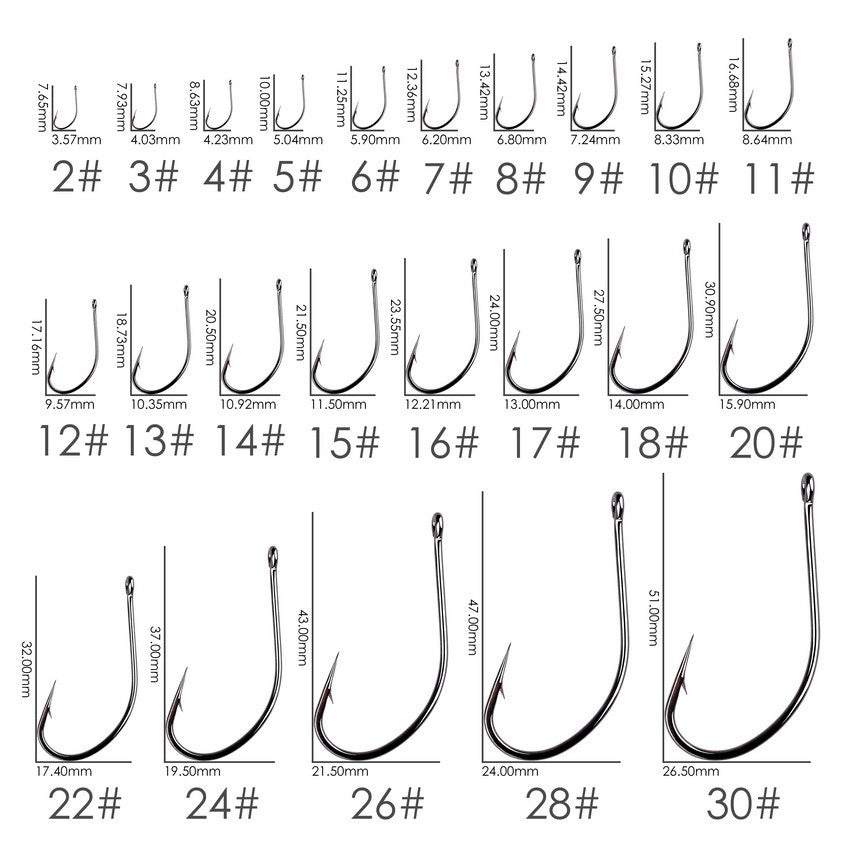 50 unidades 10 unidades de anzóis de pesca de aço de alto carbono, eficiência, farpados, com furo, Jig, anzol de pesca de carpa, minhoca, equipamento de pesca.