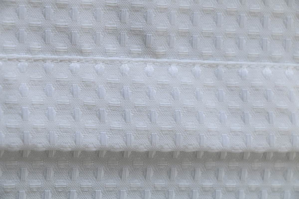 Cortina de Chuveiro de Tecido Minghe, Cortina de Chuveiro de Banheiro de Pano Resistente, Cortina de Chuveiro de Poliéster Waffle 230 gsm