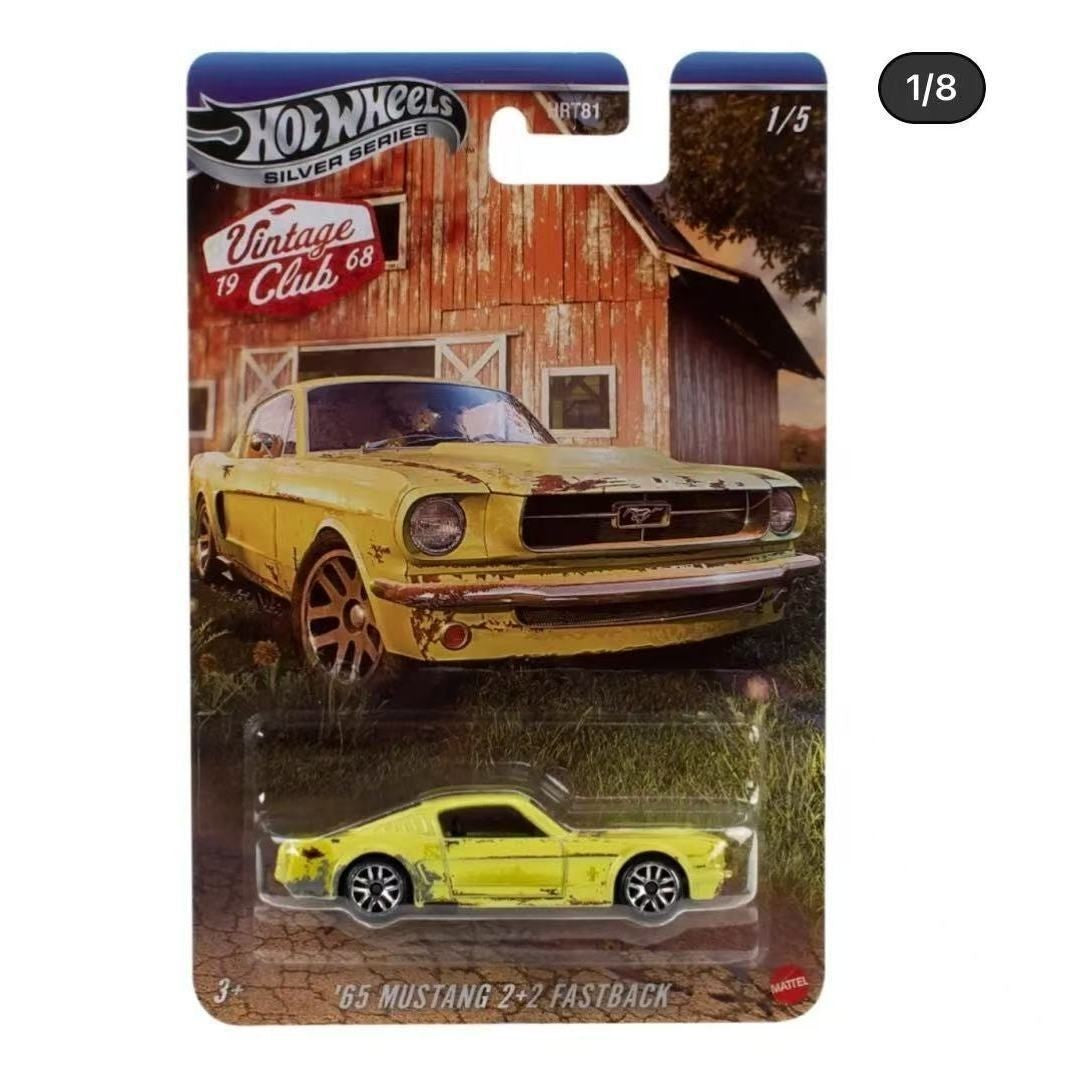 Original Hot Wheels Classic Club Mustang Porsche 911 Volkswagen Beetle Retro Alloy Car HRT81 Silver Label Die-Cast Car Model