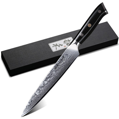 TURWHO Chef Knife 1-5 PCS Kitchen Knives Set 67 Layer Damascus Steel Japanese Nakiri Santoku Cleaver Slicing Bread Utility Knife