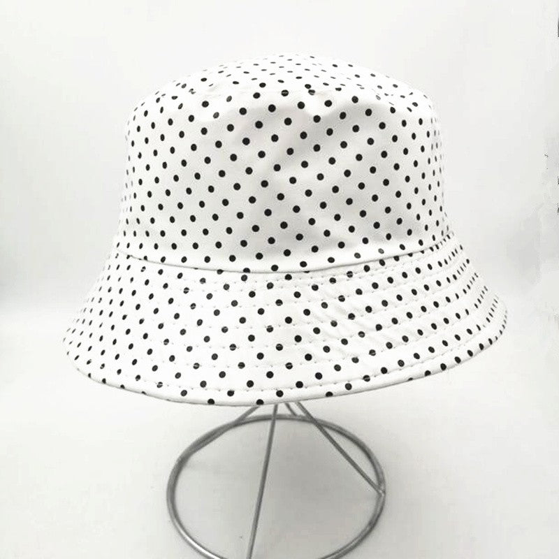 New Reversible Waterproof Bucket Hat For Women Rain hat Fishing Dot  Caps Hat  Two Side Cap Female H3