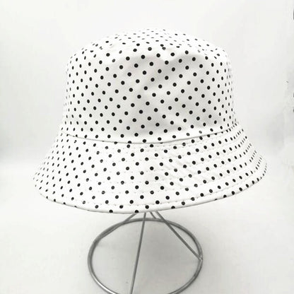 New Reversible Waterproof Bucket Hat For Women Rain hat Fishing Dot  Caps Hat  Two Side Cap Female H3