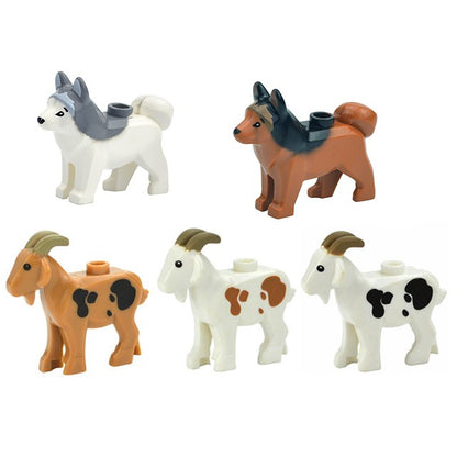 Creative DIY Model cute little Animal MOC Brick Building Blocks Pet Zoo Dog Duck Tortoise Penguin Cat Pig Bird Rabbit Toys