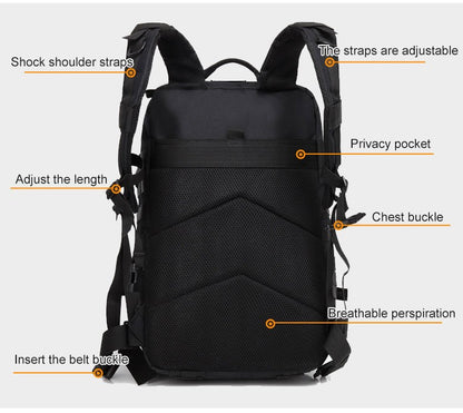 Bolsas Esportivas Multiuso ao Ar Livre 50L Mochila Tática Masculina de Viagem Grande Capacidade Mochilas Masculinas Impermeáveis