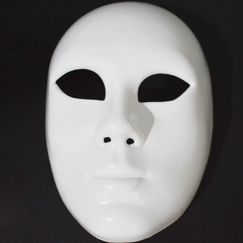 DIY Blank Face Mask Cosplay White Hand-Painted Doodle Thicken Plastic Masks Carnival Masquerade Halloween Party Costumes Props