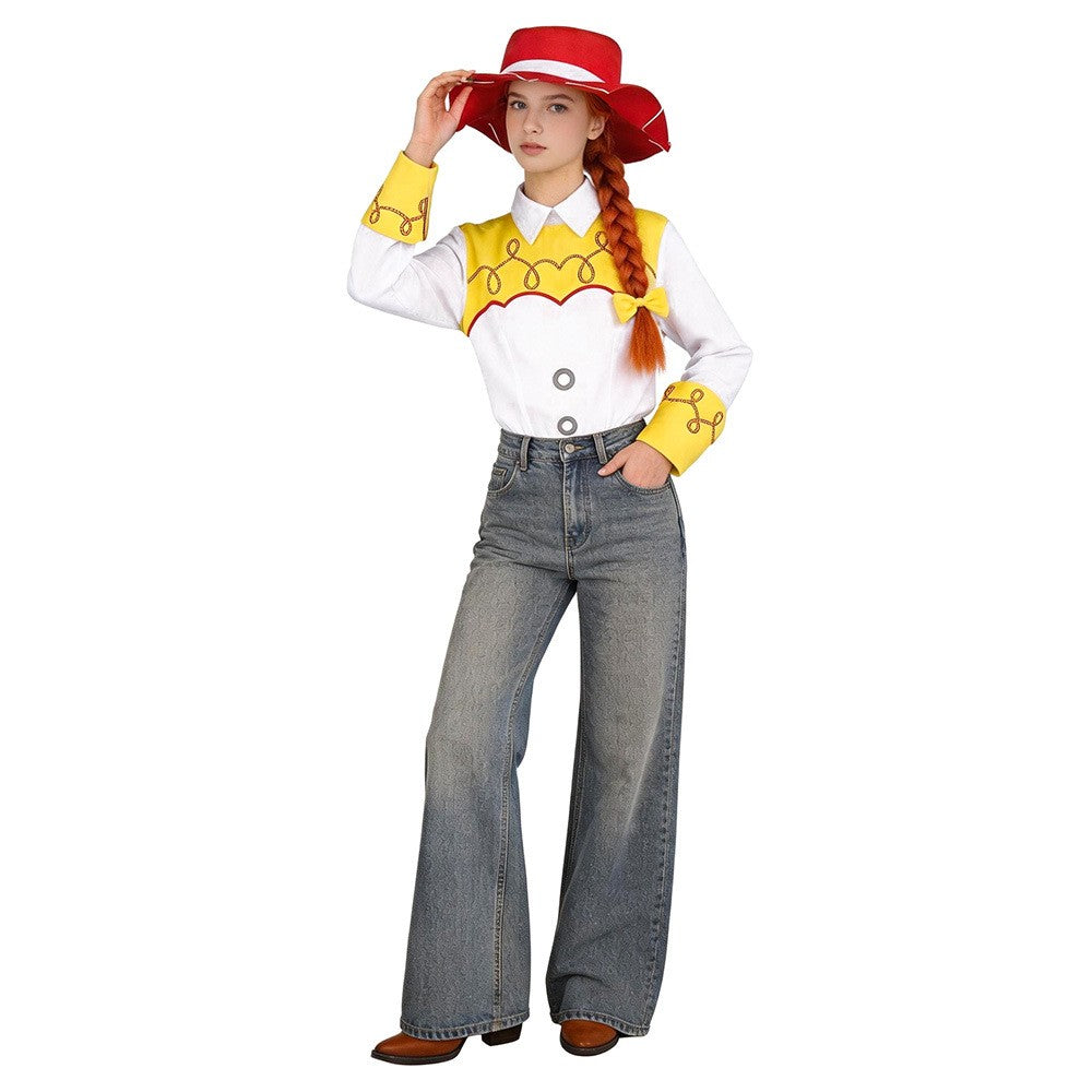 Toy Story Jessie cosplay costume, Halloween role-play Woody and Jessie cosplay top, amusement park outfit