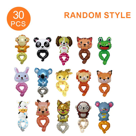 30 Animal-Shaped Wrist Balloons, Birthday Decoration Balloons, Party Decoration Balloons, Halloween Decorations, Christmas Decorations, Event Decoration Balloons, Cute Cartoon Toy Balloons, Birthday Gifts, Various Cartoon Animal Designs