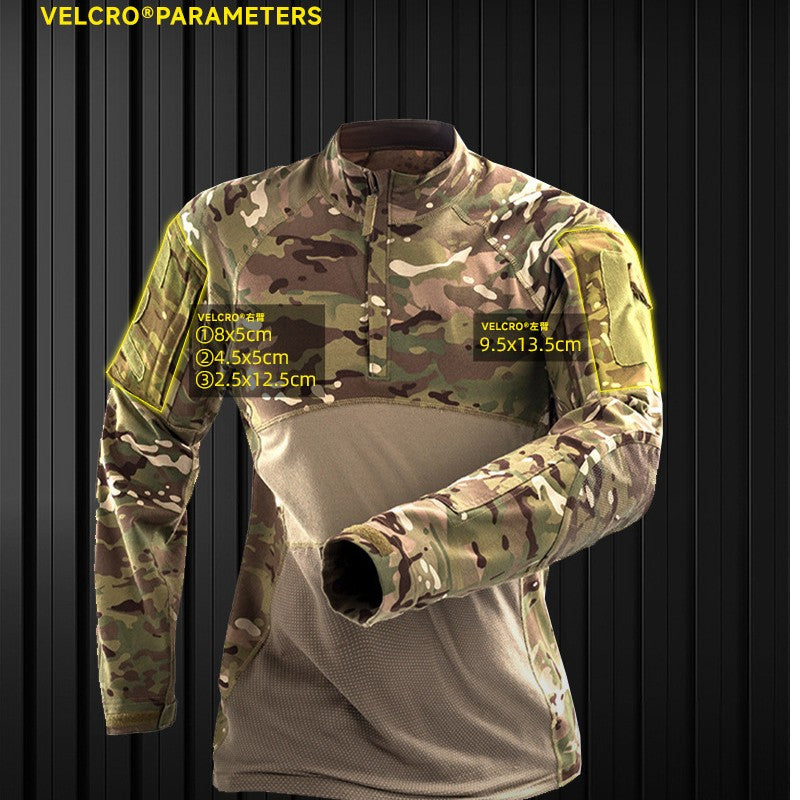 Men Casual Shirt Long Sleeve Cargo Shirts For Men Quick Dry Camo Work Shirt Pocket Shirt Blouses Male Clothes 3XL