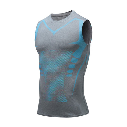 Compression Tank Top Men Gym Shirt Sleeveless Quick Dry Printing Sportswear Male Fitness Bodybuilding Vest Workout Muscle Top