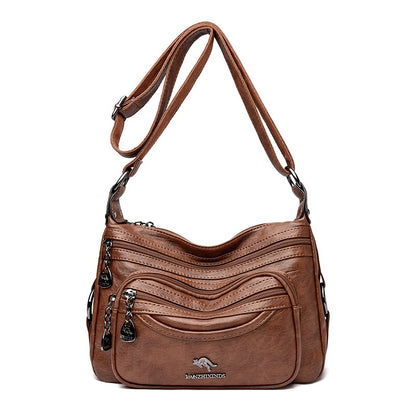 Top Quality Pu Leather Female Crossbody Multiple Pockets Bag Elegant Shoulder Bags for Women Casual Purses and Handbags Sac 2026