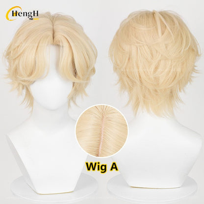 Em estoque Anime Till Ivan Luka Sua Mizi Perucas Sintéticas de Anime para Cosplay Cabelo Resistente ao Calor Perucas de Festa de Halloween + Touca de Peruca Grátis