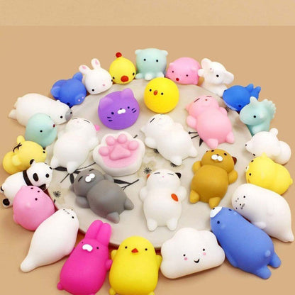 30PCS Pinch the Joyful Animal Tuan, Decompression Tool, Children's Push Scan Code Small Gift, Offline Activity Gifts
