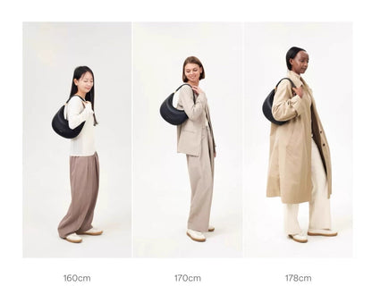 Songmont Crescent Bag Genuine Leather Mini For Women Sweet Style Magnetic Closure casual versatile pine crescent bag