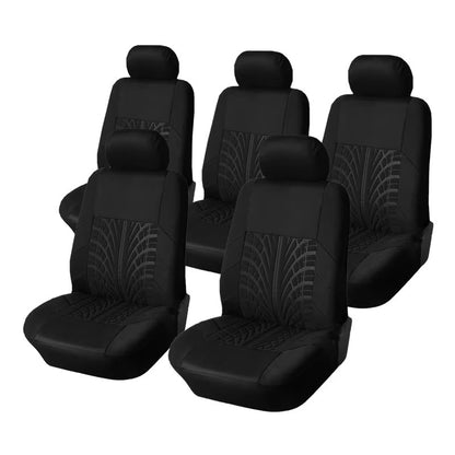 5 peças Capas de Assento Automotivo Conjunto Universal para a Maioria dos Carros Capas com Detalhe de Bordado de Pneu Estilização Protetor de Assento Automotivo