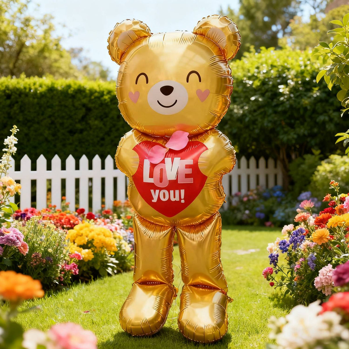 60 inch Love Bear Aluminum Film Balloon for Valentine's Day Confession Decoration, Birthday Balloon, Christmas Shower Decoration