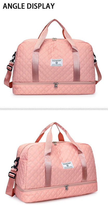 Fashionable Multifunctional Travel Luggage Bag with Independent Shoe Compartment,Suitable for Travel,Sports and Fitness,Camping