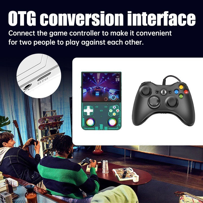R36 Ultra X Retro Handheld Game Player Open Source Linux System 4.5" Screen Hall Effect Emulator Wireless Gamepad Game Console