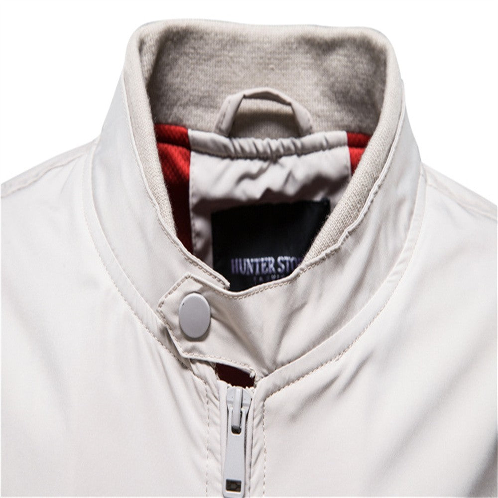 AIOPESON Solid Color Baseball Jacket Men Casual Stand Collar Bomber Mens Jackets Autumn High Quality Slim Fit Jackets for Men