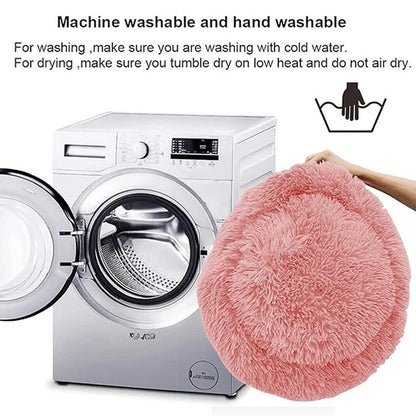 Cama para animais de estimação macia e quente com pelúcia longa, adequada para animais de estimação de pequeno a médio porte, adequada para gatos e cães, lavável na máquina