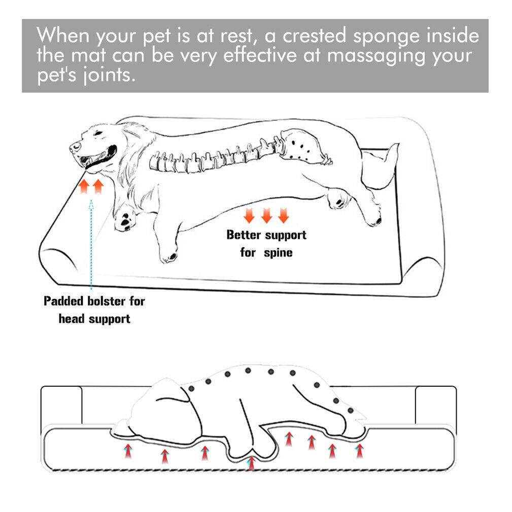 Cama para Cães Extra Grande Colchão Ortopédico para Animais de Estimação Sofá Almofada de Dormir com Capa Removível e Lavável Espuma Macia
