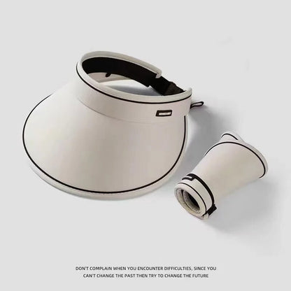 New Sun Hat Women's Uv Protection Sun Hat Summer Empty Cap Large Brim Outdoor Cycling Face Shade Hat Woman