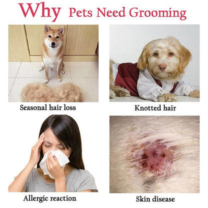 Escova para Cães Removedor de Pelos de Animais de Estimação Profissional Escova para Remover Pelos para Cães e Gatos Cortador de Nós de Pelos de Animais de Estimação Pente para Gatos Escovas Acessórios para Cães