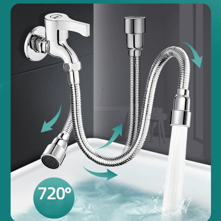 Extensor Universal de Torneira de Aço Inoxidável com Aerador de Bico Anti-respingo e Mangueira de Extensão para Pia de Cozinha