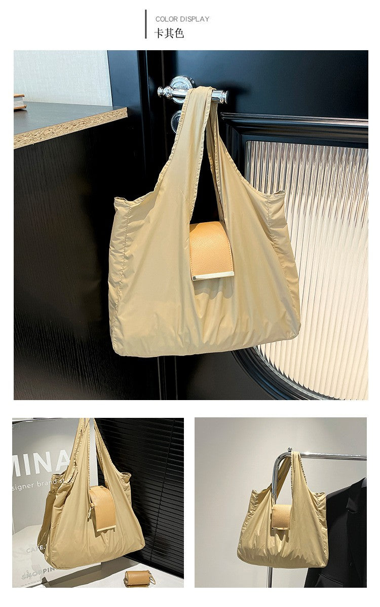 1PCS PU Polyester High Quality Hanging Bag for Shopping Large Capacity Foldable Portable Shopping Bag,Storage bag