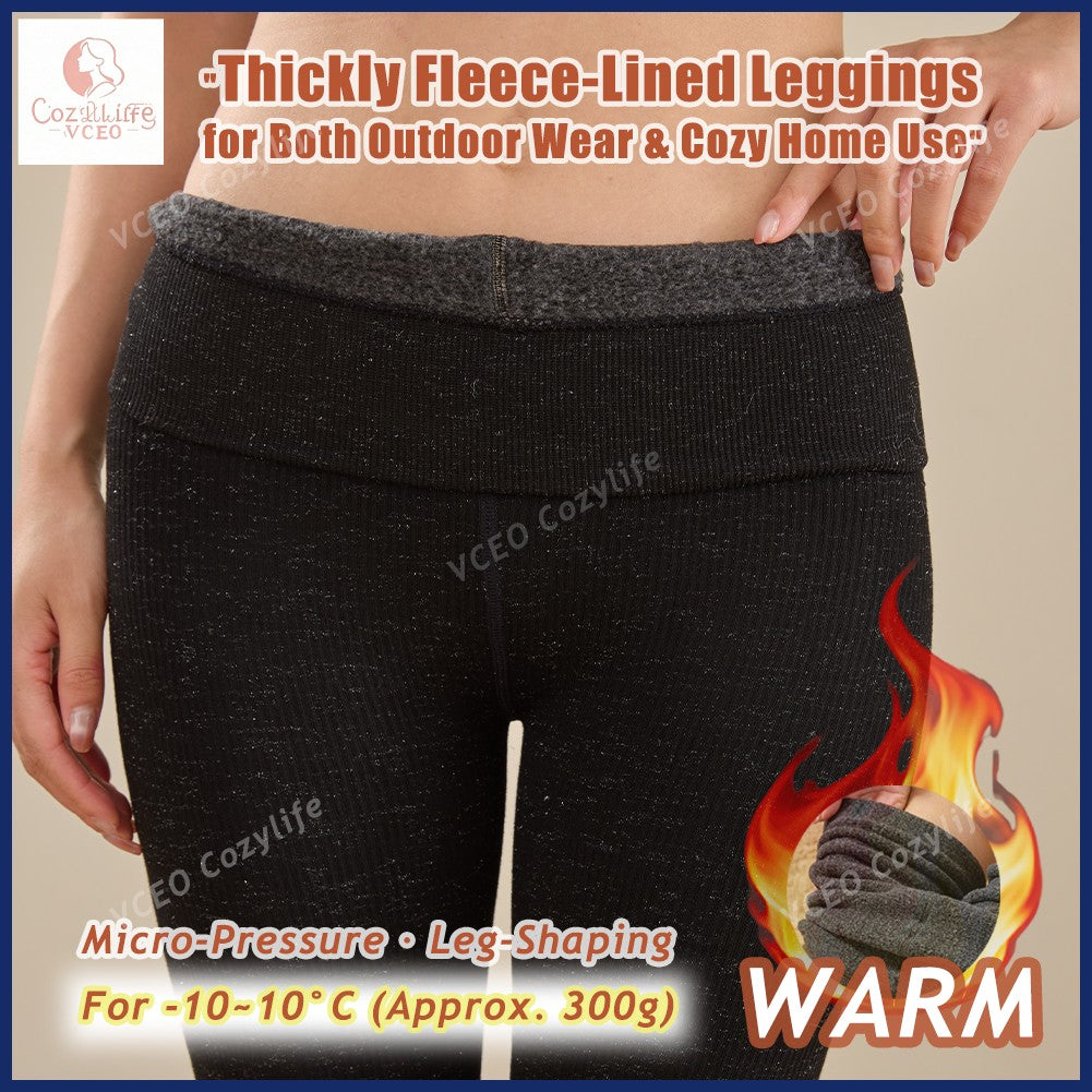 New Heavyweight 300g Plush Fleece Thermal Leggings for Women Winter Extra Warm Thickened Lounge Pants Soft Comfortable Underwear