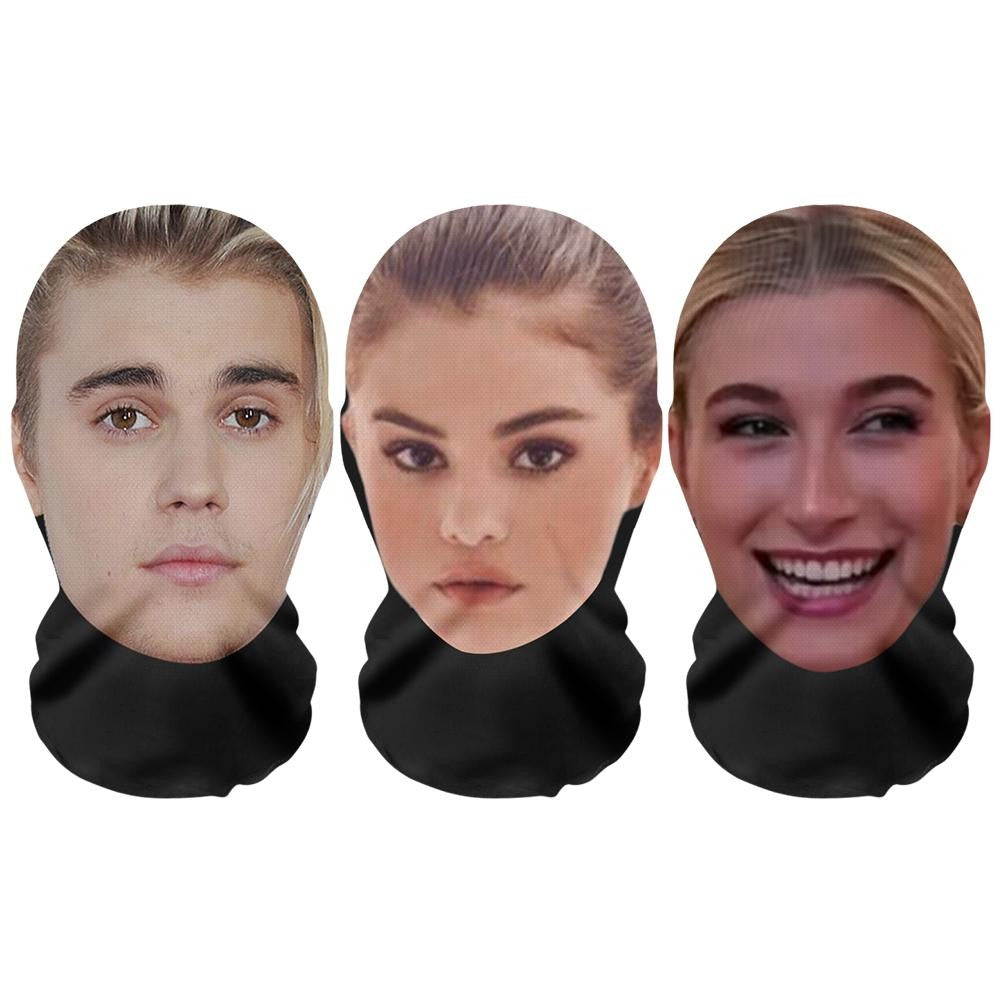 Realistic Face Mask 3D Printed Full Face Visual Mask Realistic Celebrity Performer Role-playing Props Costumes Face Mask