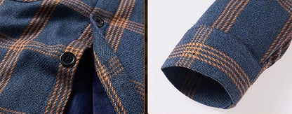 Long Sleeve Men's Shirt and Blouse Cargo Clothes with Pocket Plaid Male Top Luxury Button Aesthetic Sleeves Fashion 2025 Vintage