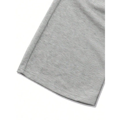 Men's solid color drawstring waist slanted pocket sports pants, pure cotton casual loose pants  sweatpants men pants
