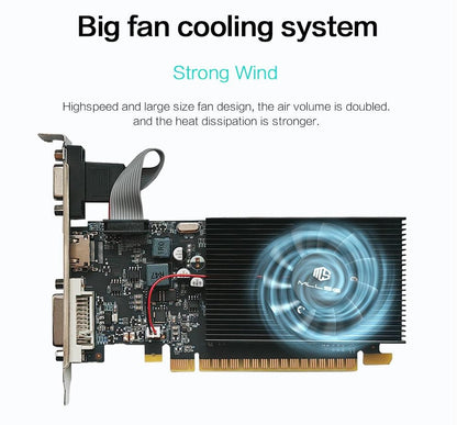 MLLSE GT 610 2GB Graphics Card GDDR3 64Bit DVI VGA PCI-E 2.0 Geforce GPU Gt 610 Gaming Video Card Placa De Video