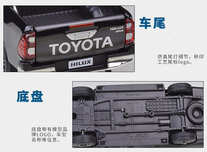 Maisto 1:27 Toyota Hilux Off-road Pick-up Modelo de Carro em Liga Brinquedo Coleção Peça de Exibição Presente