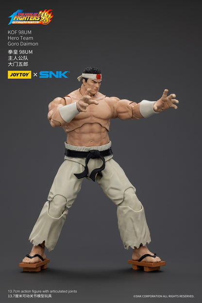1/18 JOYTOY Action Figure SNK KOF 98UM Hero Team Kyo Kusanagi Goro Daimon Benimaru Nikaido Anime Model Toy