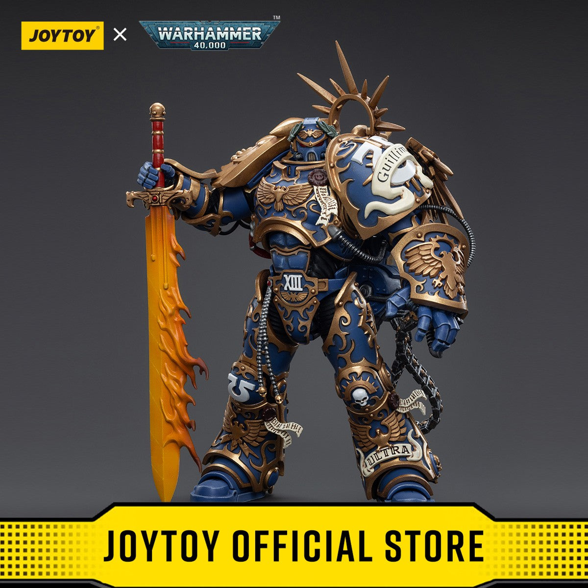 JOYTOY Warhammer 40k 1/18 Bonecos de Ação Anime 18,1cm Ultramarines Primarca Roboute Guilliman