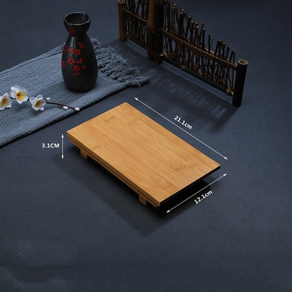 Bamboo Sushi Board boat plate Rectangular Platform Cooking Sashimi basin Japanese Korean Cuisine Tableware Serving Plate Tray