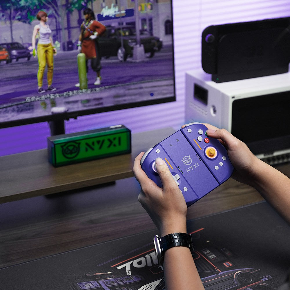 NYXI Hyperion 3 Hall Effect Controller No Drift, Full Mechanical Switches, 9-Axis Gyro, Magnetic Joypad for Nintendo Switch 2, Wireless Gamepad Purple