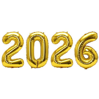16 Inch 2027 Happy New Year Foil Balloons Christmas New Year Party Decoration Festival Party Supplies Photo Props Home Decor