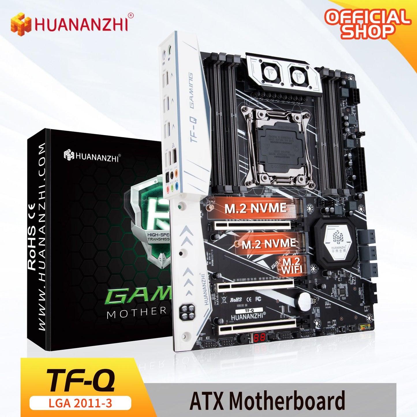 Placa-mãe HUANANZHI X99 TF Q LGA 2011-3 XEON X99 ATX Intel XEON E5 LGA 2011-3 Todas as Séries compatível com memória DDR3 DDR4 RECC NON-ECC