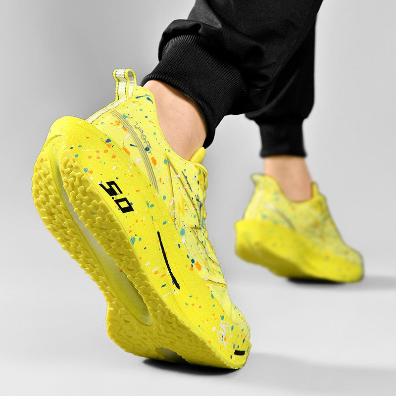 Air Cushion Carbon Plate Running Shoes Jogging Marathon Men Sports Breathable Lightweight Comfortable Nonskid Casual Sneakers