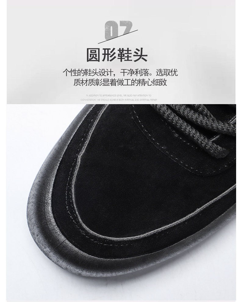 The 2025 new winter high-top plush thick men's snow boots are fashionable, casual and warm men's cotton shoes and boots